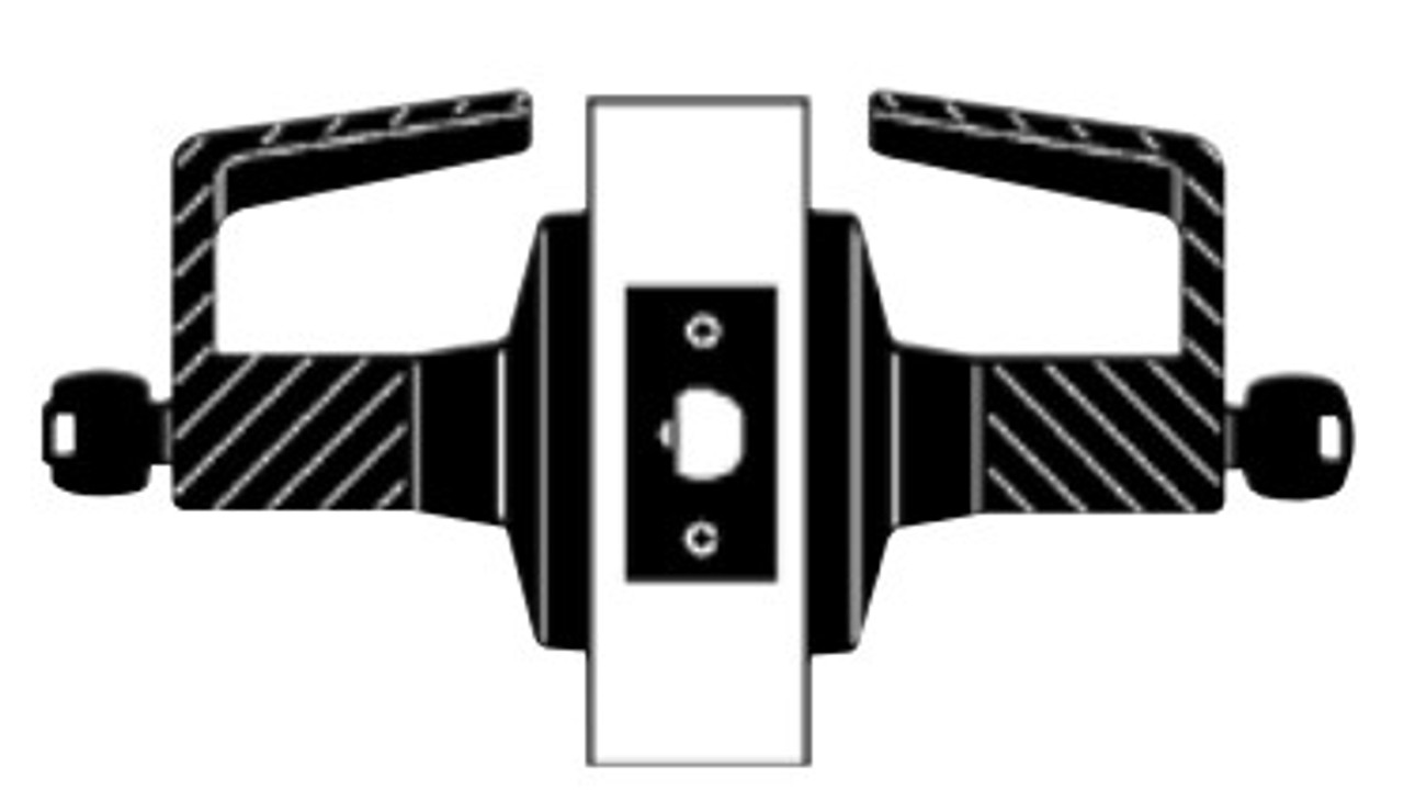 Falcon TSeries Cylindrical Lockset, Asylum Function